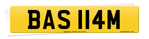 Registration number BAS 114M
